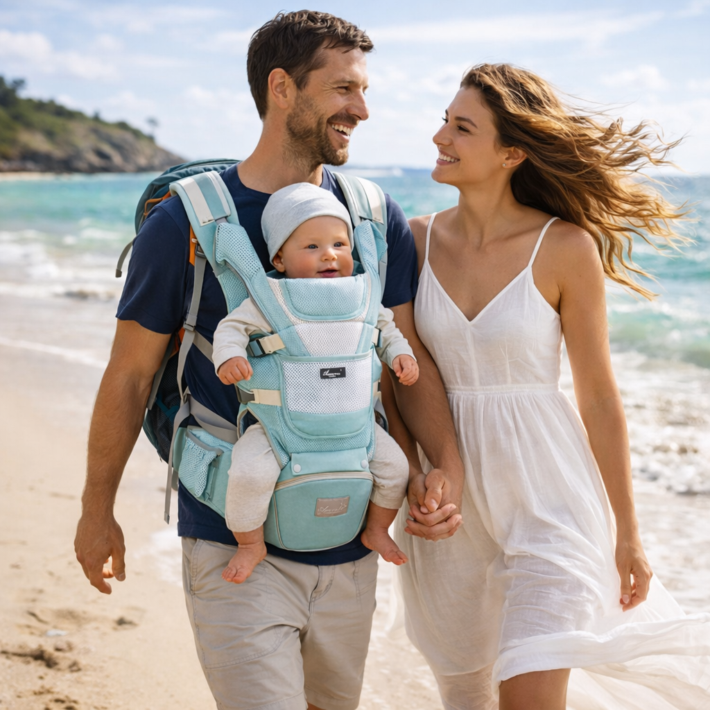 Ergonomic baby carrier for travel