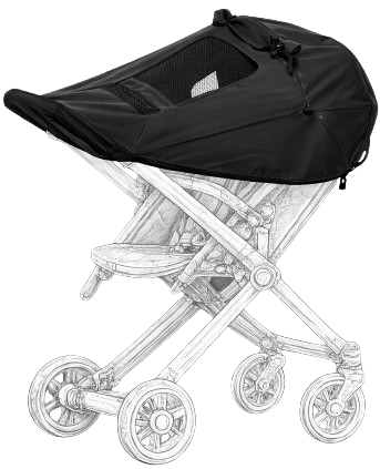 Cotton Stroller Sun Shade