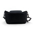 Black bag with straps on a white background